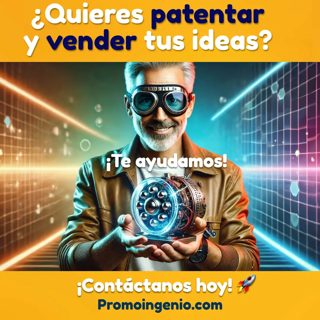 Hombre con un invento, pensando ¿Quieres patentar o vender tus ideas?