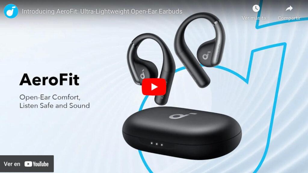 Imagen de Soundcore AeroFit de Anker Innovations Limited son auriculares de diseño abierto. CES 2024